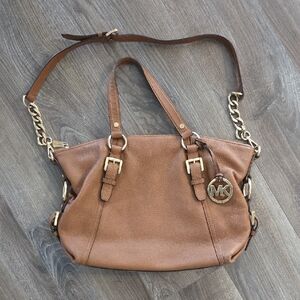 Michael Kors Tan Leather Shoulder Bag